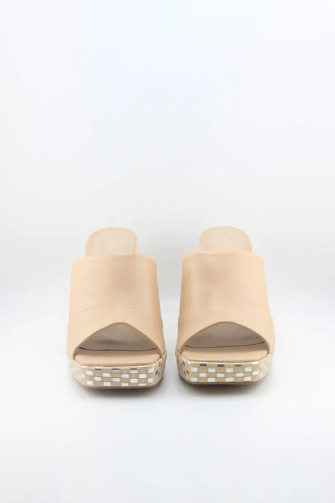 Capelli Rossi Chunky Heel Open-Toe Slip-On Sandals